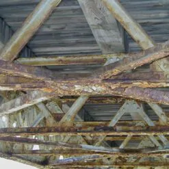 Oceľová konštrukcia mostu pred aplikáciou Elastometal
