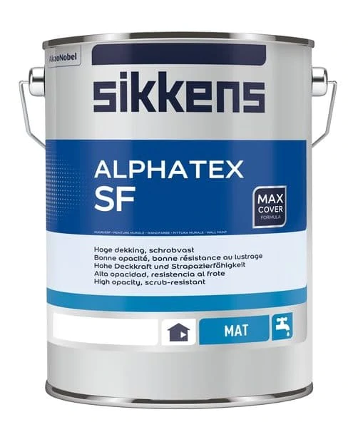 Sikkens Alphatex SF čierna matná farba na stenu
